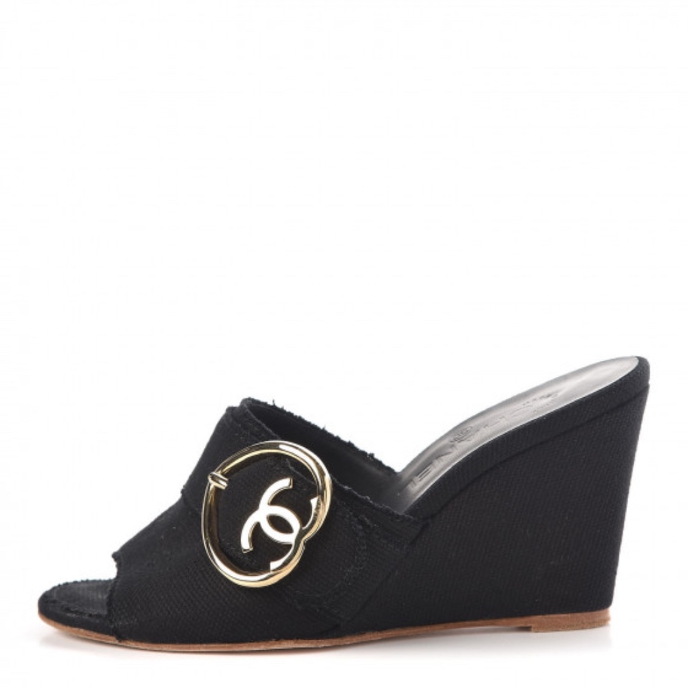 Chanel Wedge Slides